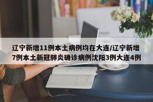 辽宁新增11例本土病例均在大连/辽宁新增7例本土新冠肺炎确诊病例沈阳3例大连4例